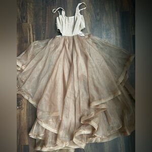 Joyfolie Shimmering Gold Dress